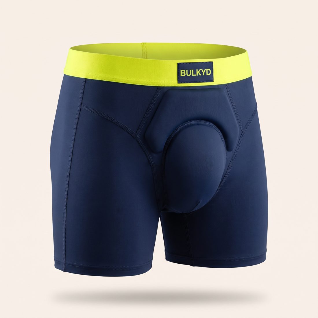 BULKYD The Overkill protective brief, navy with hazard-yellow waistband